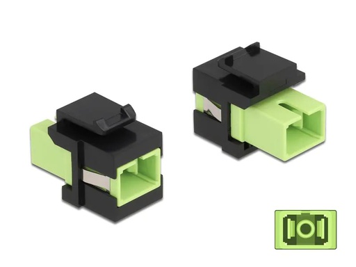 [90002325 1214752] Delock Keystone-Modul SC Buchse zu SC  Buchse Lindgrün / Schwarz