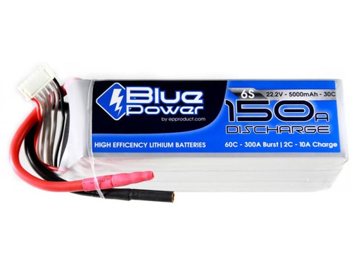 [90023541 426911] EP RC-Akku LiPo 5000 mAh 22.2 V 30C BluePower