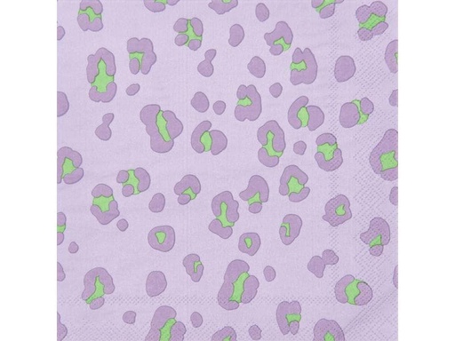 [90169376 1216243] Rico Design Papierservietten Leo 33 cm x 33 cm, 20 Stück, Violette/Grün