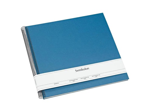[90169524 1216952] Semikolon Fotoalbum 34.5 x 33.2 cm Blau, 50 cremeweisse Seiten