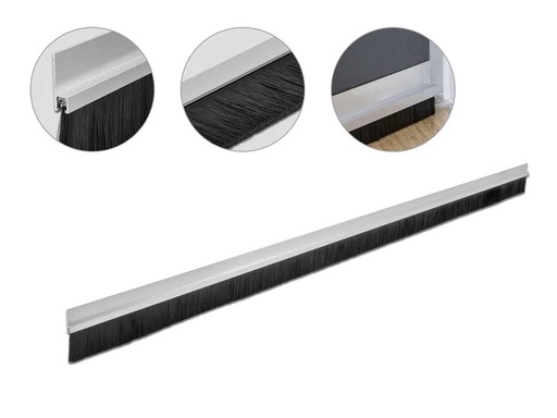 [90169545 1232856] Delock Türdichtschiene Alu-Profil Gerade, 1 m x 40 mm