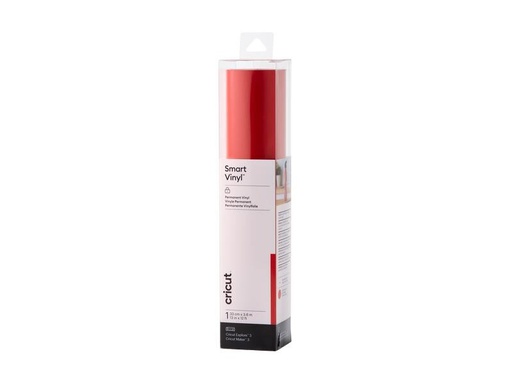 [90169634 1222572] Cricut Vinylfolie Smart Permanent 33 x 366 cm, 1 Stück, Rot