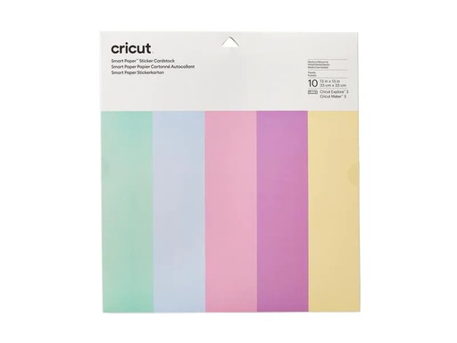 [90169733 1223966] Cricut Stickerpapier Smart 30.5 x 30.5 cm, 10 Blatt, Pastellfarben