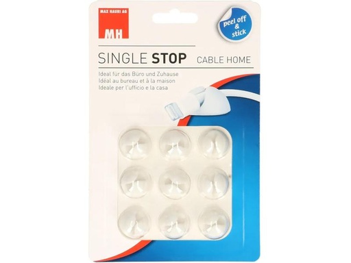 [90169739 1227306] Max Hauri Kabel-Clip 1er, 9 Stück, Weiss