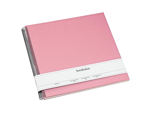 [90169758 1216953] Semikolon Fotoalbum 34.5 x 33.2 cm Rosa, 50 cremeweisse Seiten