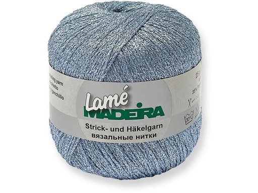 [90170007 1222250] Madeira Häkel- und Strickgarn Lamé 25 g, 175 m, Hellblau