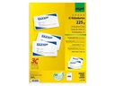 Sigel Visitenkarten-Etiketten mit runden Ecken, 40 Blatt, Weiss