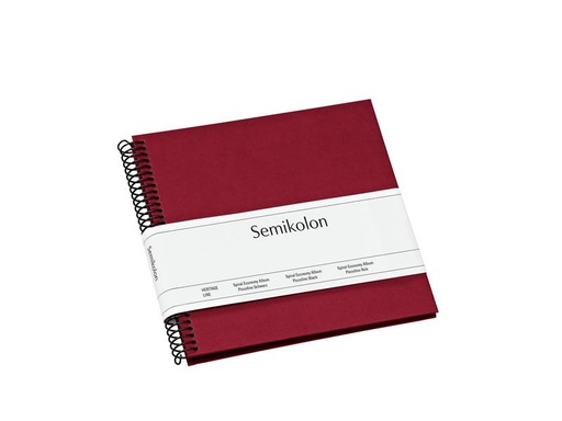 [90170181 1216931] Semikolon Fotoalbum 17 x 17 cm Bordeaux, 20  schwarze Seiten