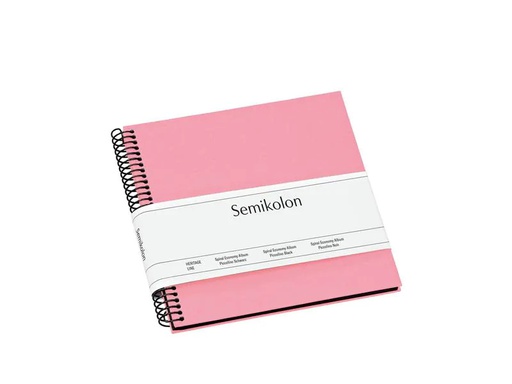 [90170304 1216932] Semikolon Fotoalbum 17 x 17 cm Rosa, 20  schwarze Seiten