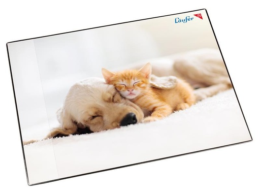 [90170525 1224053] Läufer Schreibunterlage Hund und Katze 40 x 53 cm, 1 Stück