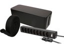 Max Hauri Kabelbox mit Steckerleiste 9x T13 Schwarz