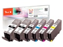 Peach Tinte Canon GI-5 / CLI-8 2x BK, 1x PBK, 1x C, 1x M, 1x Y