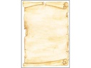 Sigel Motivpapier Pergament A4, 90 g, 50 Blatt, Beige