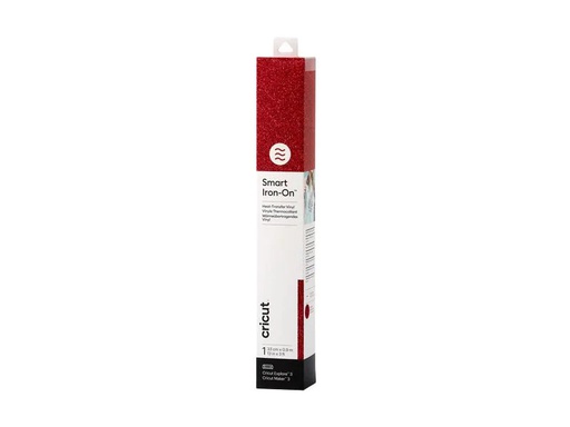 [90170964 1222541] Cricut Aufbügelfolie Smart Glitter 33 x 91 cm, 1 Stück, Rot