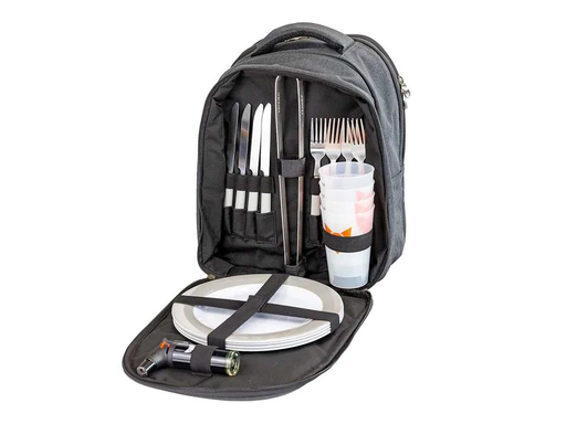 [90171376 1215374] Fennek Grill Grillbesteck-Set Backpack Schwarz