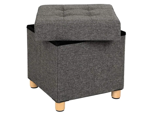[90171397 1172446] Songmics Hocker mit Aufbewahrung, 38 x 40 cm, Dunkelgrau