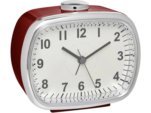 [90171474 1212583] TFA Dostmann Analoger Wecker Retro, Rot