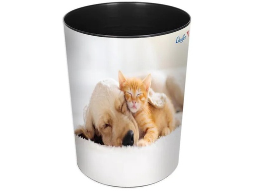[90171477 1224062] Läufer Papierkorb 13 L, Hund und Katze