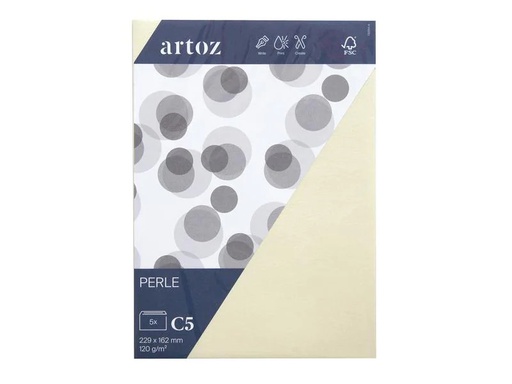 [90171840 1212461] Artoz Couvert Perle C5, 5 Stück, Ivory
