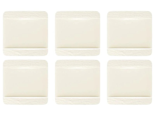 [90023857 1097807] Villeroy &amp; Boch Speiseteller Manufacture Rock 6 Stück, Weiss