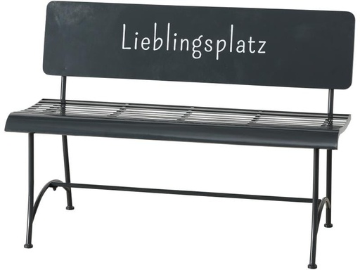 [90172078 1223616] Boltze Gartenbank Lieblingsplatz aus Eisen, Grau