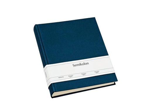 [90172215 1216886] Semikolon Fotoalbum Classic Medium 21.6 cm x 25.5 cm Marineblau