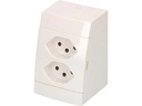 Max Hauri AP-Steckdosen 2x T13 Weiss