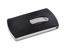 Sigel Visitenkartenetui  6 x 10.1 x 1.3 cm, Schwarz/Silber
