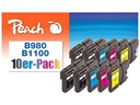Peach Tinte Brother Nr. LC-980/1100 4x BK, je 2x C,M,Y