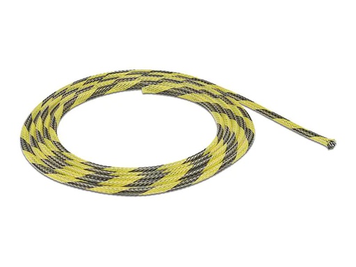 [90172913 1227912] Delock Kabelschlauch dehnbar, 2 m x 6 mm Gelb Schwarz