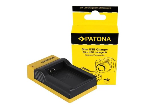 [90023951 838073] Patona Ladegerät Slim Micro-USB zu Canon LP-E12 EOS M
