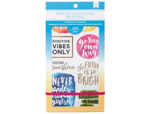 [90172989 1204645] American Crafts Stickerbuch Inspirational Life 30 Stück