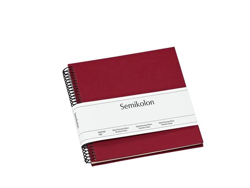 [90173053 1216925] Semikolon Fotoalbum 17 x 17 cm Bordeaux, 20 cremeweisse Seiten