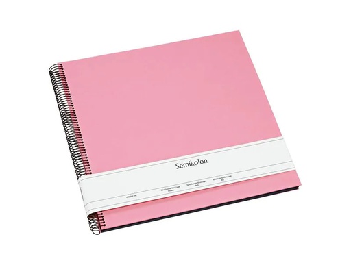 [90173113 1216948] Semikolon Fotoalbum 34.5 x 33.2 cm Rosa, 50 schwarze Seiten