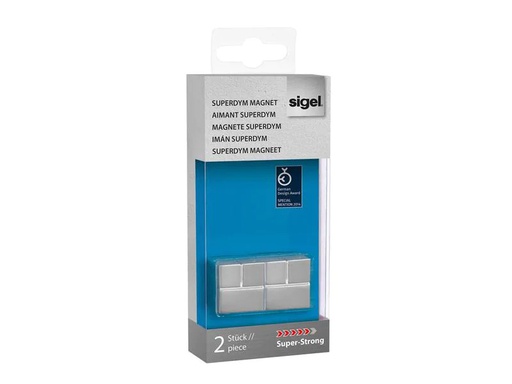 [90173116 1219614] Sigel Magnetplättchen Super Strong Ø 20 x 20 x 20 mm, 2 Stück