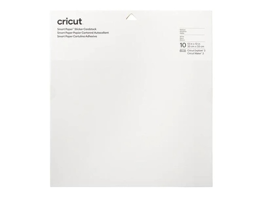 [90173151 1223967] Cricut Stickerpapier Smart 30.5 x 30.5 cm, 10 Blatt, Weiss