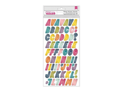 [90173159 1205066] American Crafts 3D-Sticker Alphabet 130 Stück