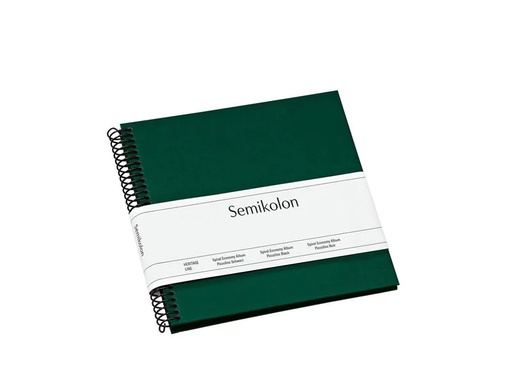 [90173266 1216933] Semikolon Fotoalbum 17 x 17 cm Dunkelgrün, 20  schwarze Seiten