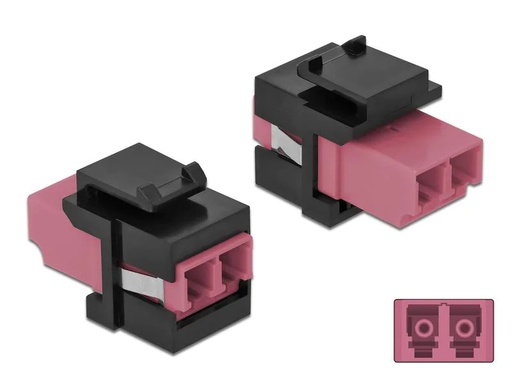 [90173288 1221819] Delock Keystone-Modul LC Buchse zu LC  Buchse Violett / Schwarz