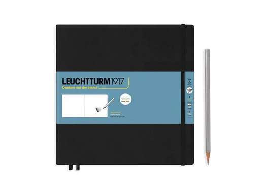 [90173333 1211342] Leuchtturm Malbuch Quadrat 22.5 x 22.5 cm Schwarz