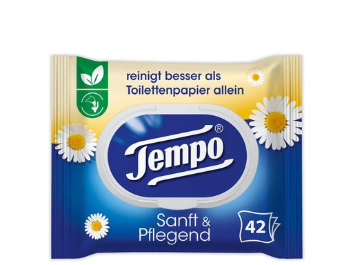 [90173479 1170985] Tempo Feuchttücher sanft &amp; pflegend Kamille 42 Stück