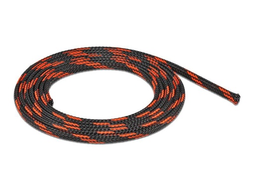 [90173579 1227913] Delock Kabelschlauch dehnbar, 2 m x 6 mm Rot Schwarz