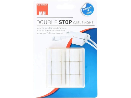 [90173617 1227309] Max Hauri Kabel-Clip 2er, 6 Stück, Weiss