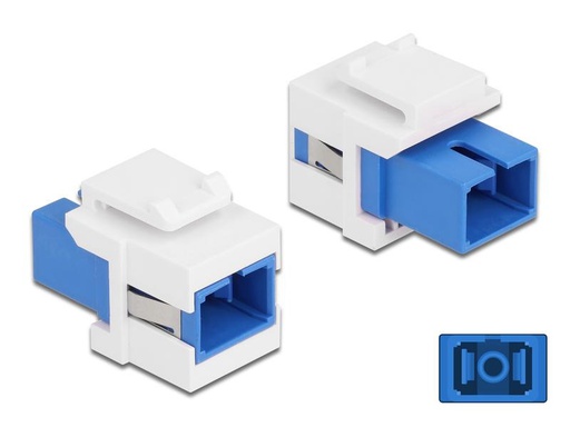 [90173708 1221822] Delock Keystone-Modul SC Buchse zu SC  Buchse Blau / Weiss