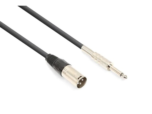 [90024075 1141133] Vonyx XLR-Kabel XLRm-Klinke 6.3 1.5 m, Schwarz