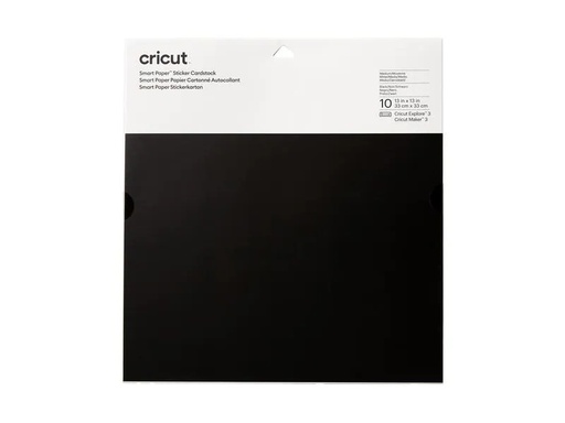 [90174224 1223965] Cricut Stickerpapier Smart 30.5 x 30.5 cm, 10 Blatt, Schwarz
