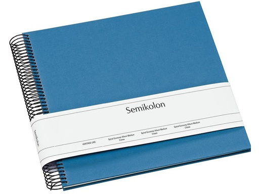 [90174234 1216936] Semikolon Fotoalbum 23 x 24.5 cm Blau, 40 cremeweisse Seiten