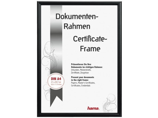 [90174365 1210754] Hama Bilderrahmen Detroit für Dokumente A4, Schwarz