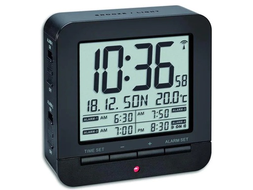[90174388 1212608] TFA Dostmann Digitalwecker mit Temperaturanzeige Schwarz