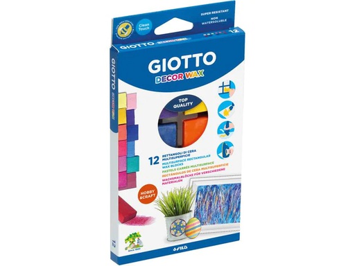 [90174423 1222281] Giotto Wachsmalstifte Decor 12 Blöcke, Mehrfarbig